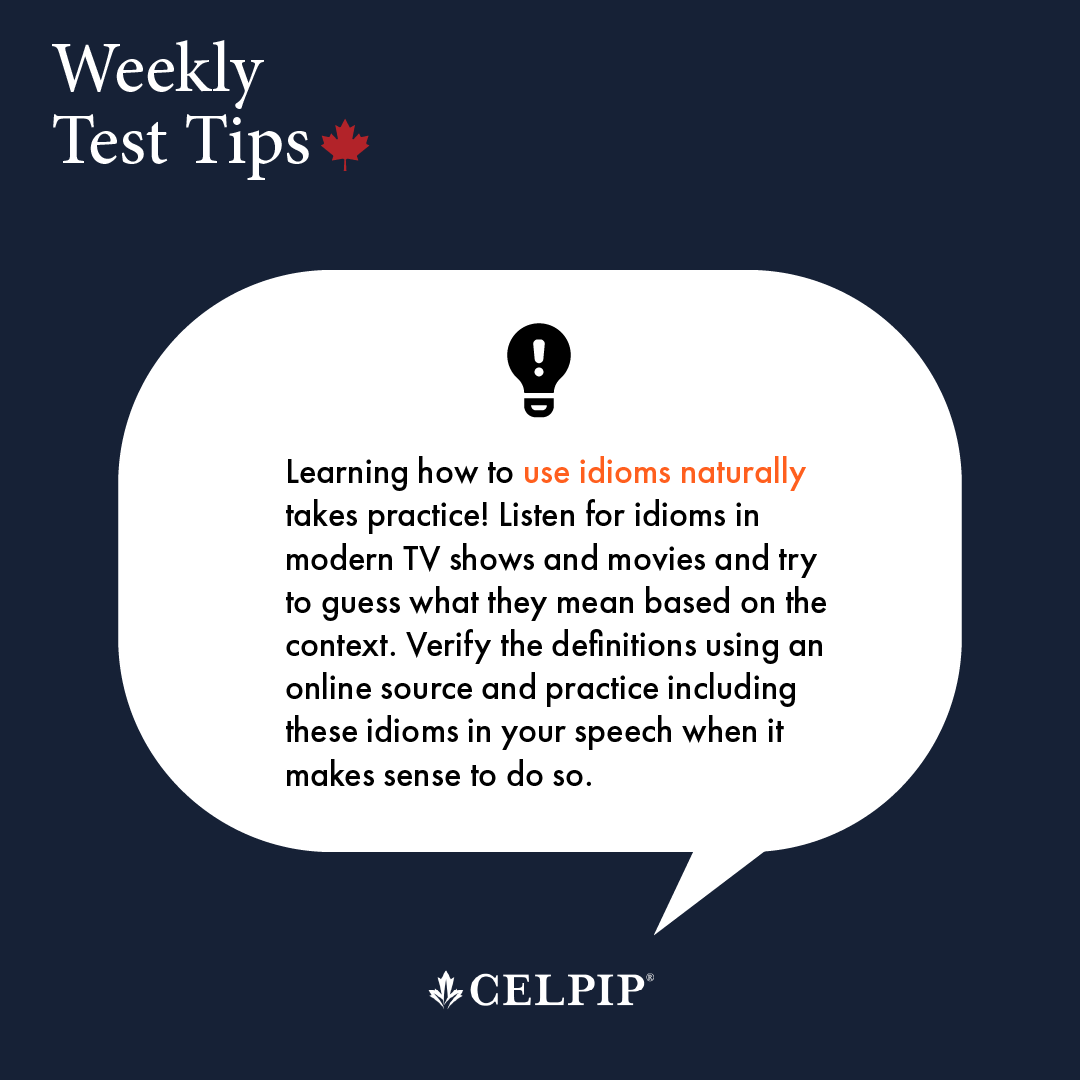 thecelpiptest's tweet image. Listen for idioms in modern TV shows to learn how to use them naturally. 

#idioms #phrases #languagefluency #englishtest