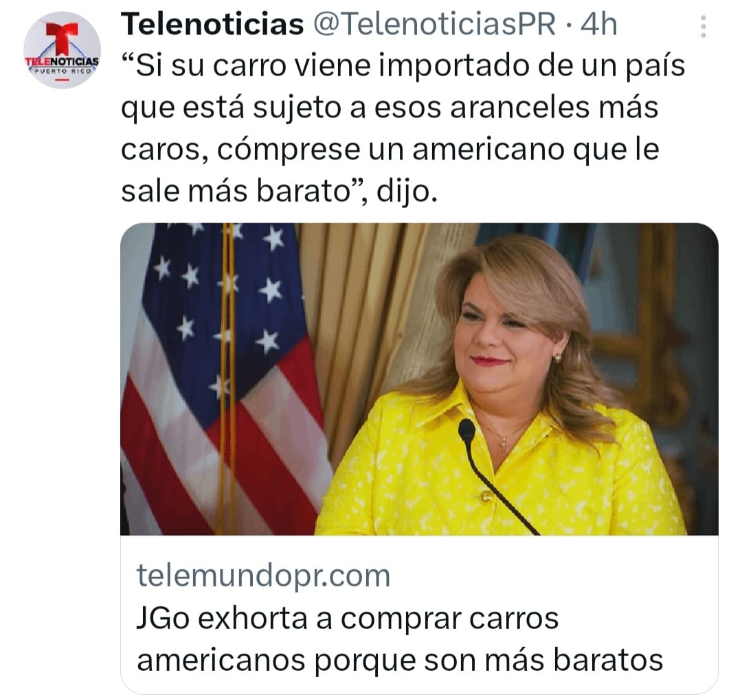 O sea, que al tipo de Bella Group que le envió cartitas a sus empleados para que no votaran por <a href="/juandalmauPR/">Juan Dalmau</a>, ¿se le van a quedar en "stock" los carritos japoneses?  🤭
¡Justicia poética!