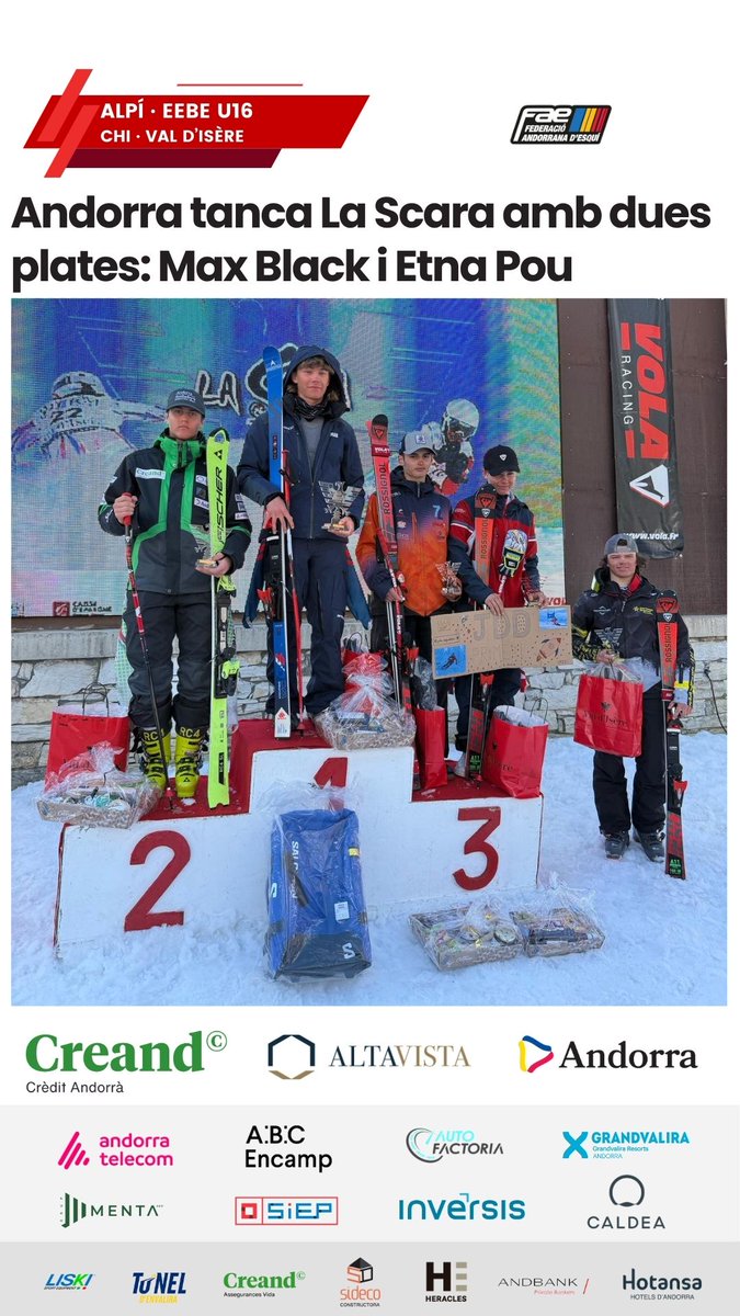 ALPÍ · #Andorra 🇦🇩 torna de #LaScara amb dues medalles de plata, de la mà de #MaxBlack 🥈 i #EtnaPou 🥈.

 INFO ✅ fae.ad/index.php?opti…