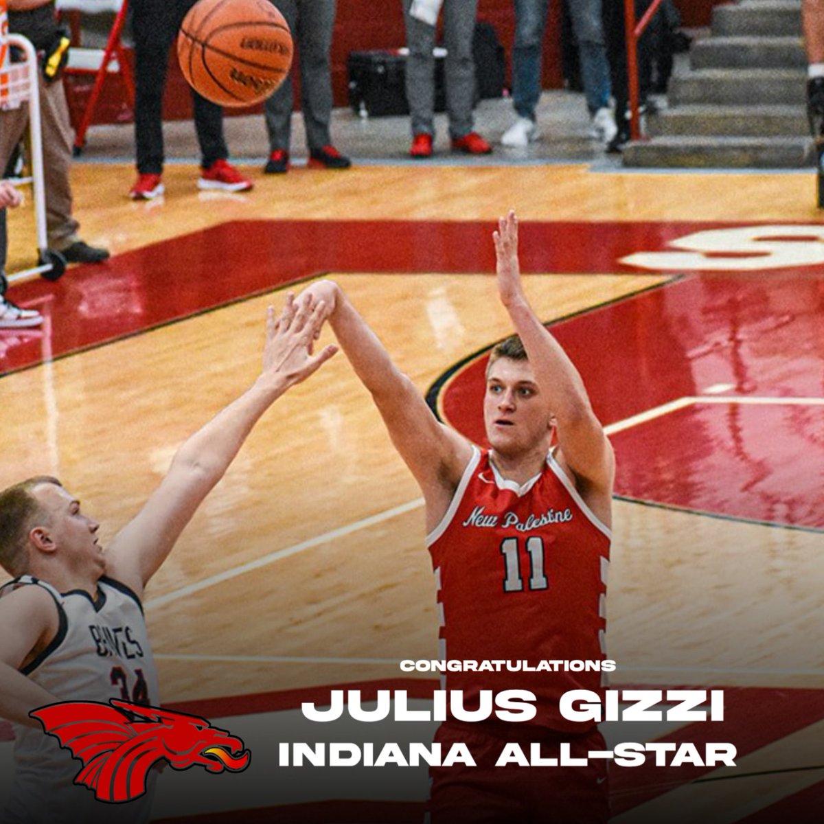 Congratulations to Indiana All-Star Julius Gizzi. 

Julius will represent NPHS and Indiana June 6-7 against Kentucky as well as against the Junior All-Stars that week. 

He is our third All-Star, joining John Allison (1998) and his mom, Sarah Haynes (1994). 

📸Aaron Smith