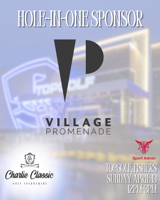 Thank you to one of our Hole-in-One sponsors, Village Promenade! It is with your support we are able to confidently put together another successful Charlie Classic Golf Tournament for a 5th straight year!