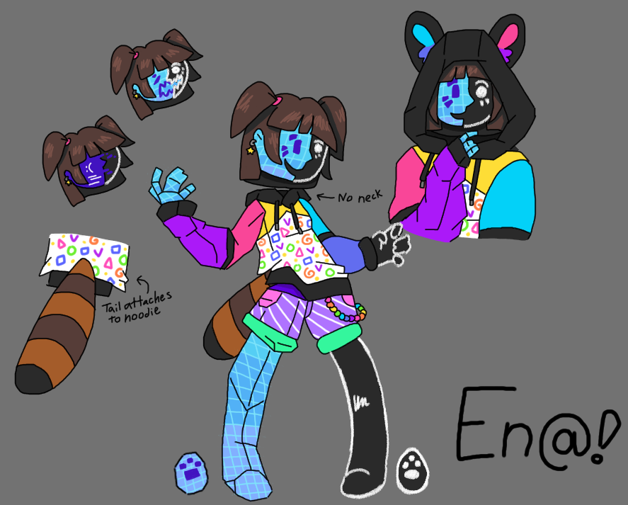 Fruitooki's tweet photo. well, i havent posted here in a while, uh have a recent drawing i did of my ena oc! been really digging the yt series lately, and they just came out with a free game! (dream bbq) https://t.co/iRIbky8GH6