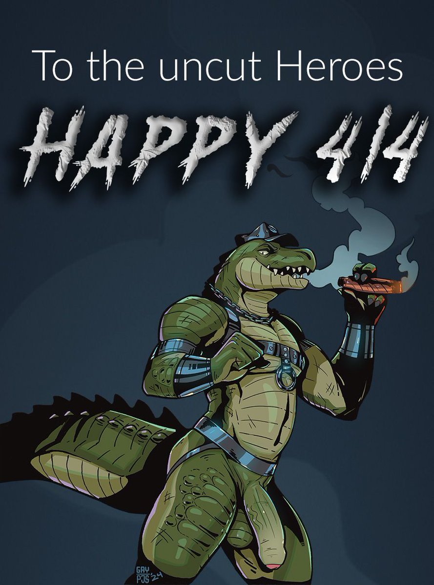 Weredog's tweet photo. Happy 4/4 to those who observe! 
 
🐊 Nile is our big, uncut river croc. In honour of this fleshy occasion, get to know Nile!
 
👉 https://t.co/XlGc4tKGyg https://t.co/EkoDzXfrqr