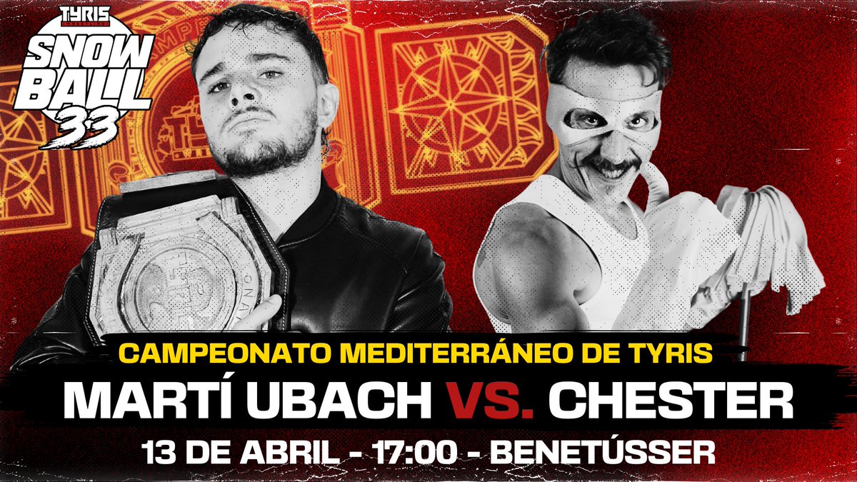 TyrisWrestling's tweet photo. 🚨 NUEVO COMBATE CONFIRMADO 🚨

Tras su defensa exitosa en #Eurocatch 🇪🇺, a @MartiUbachAnd 🇦🇩 se le presenta un nuevo desafío

El jefe de Mantenimiento, #Chester 👨‍🔧, presenta su candidatura por el Campeonato Mediterráneo 👀

🎟️ ¡Entradas ya a la venta!
https://t.co/nghLuzPsVp https://t.co/8g9SBapmEb