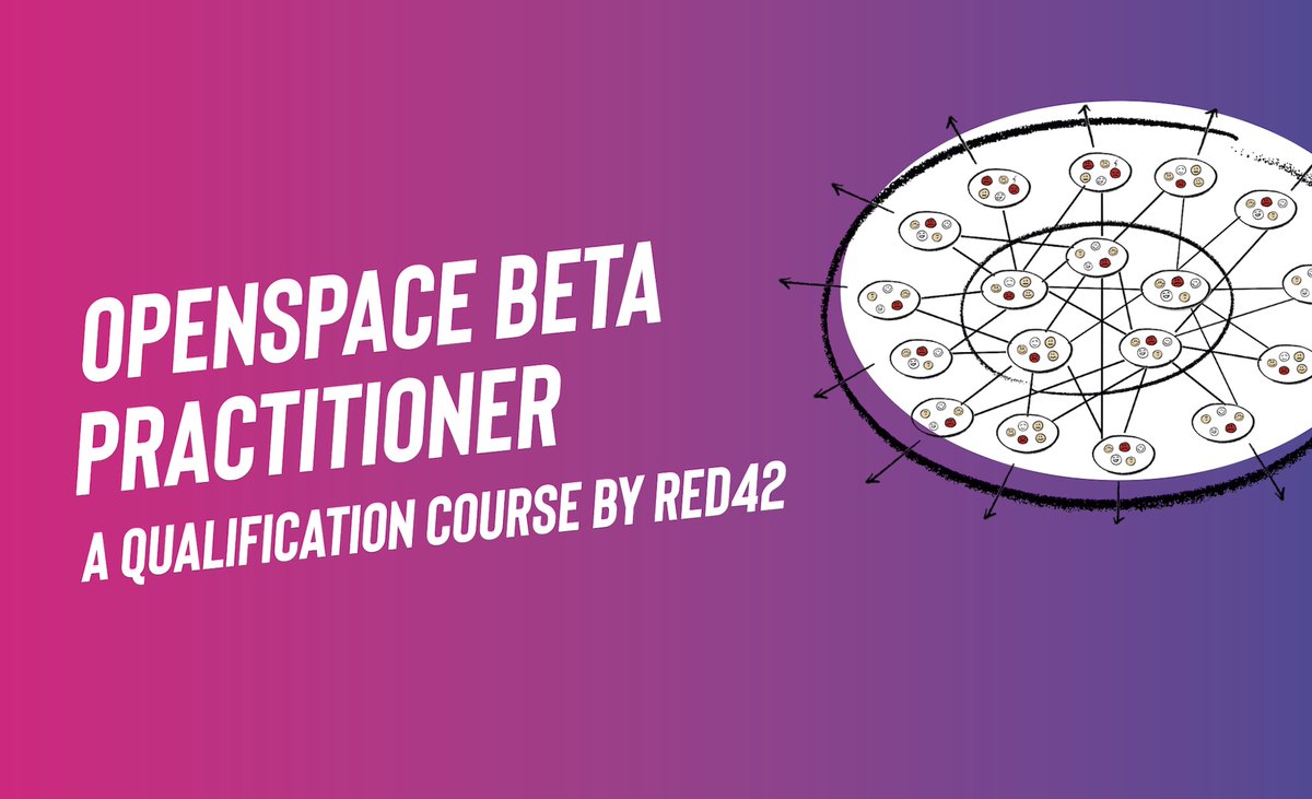 Become a certified "OpenSpace Beta Practitioner": 
2 learning-intense days with the inventors of the OpenSpace Beta approach! redforty2.com/openspace-beta…