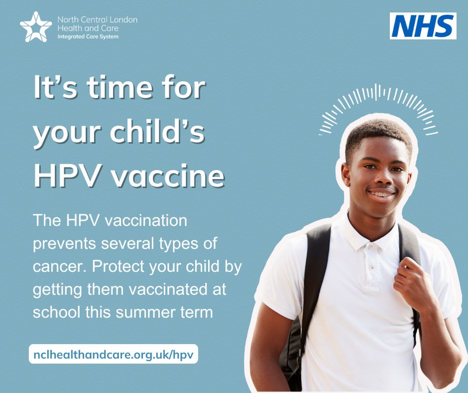 It’s time for your child’s HPV vaccine  📆 

The HPV vaccination is usually given at school in the summer term of Year 8. 

It prevents several types of cancer that can affect boys and girls.

For more on HPV including facts and consent forms, visit:
orlo.uk/nme0m