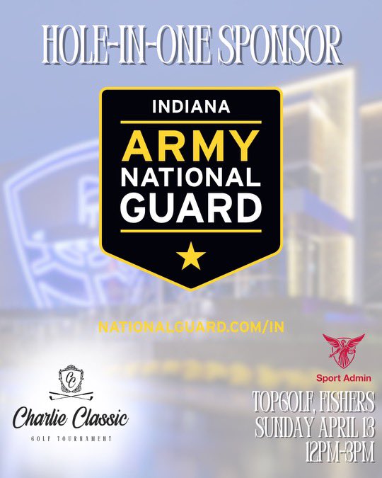 Thank you to one of our Hole-in-One sponsors, Indiana Army National Guard! It is with your support we are able to confidently put together another successful Charlie Classic Golf Tournament for a 5th straight year!