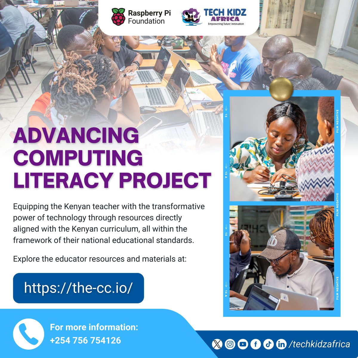 techkidzafrica's tweet image. Proud to partner with @RaspberryPi_org on the #AdvancingComputingLiteracyProject!
Equipping Kenyan teachers with essential tech tools & resources for impactful #computing skills nationwide.
Explore our materials: the-cc.io
#EdTech #KenyaEducation #Partnership