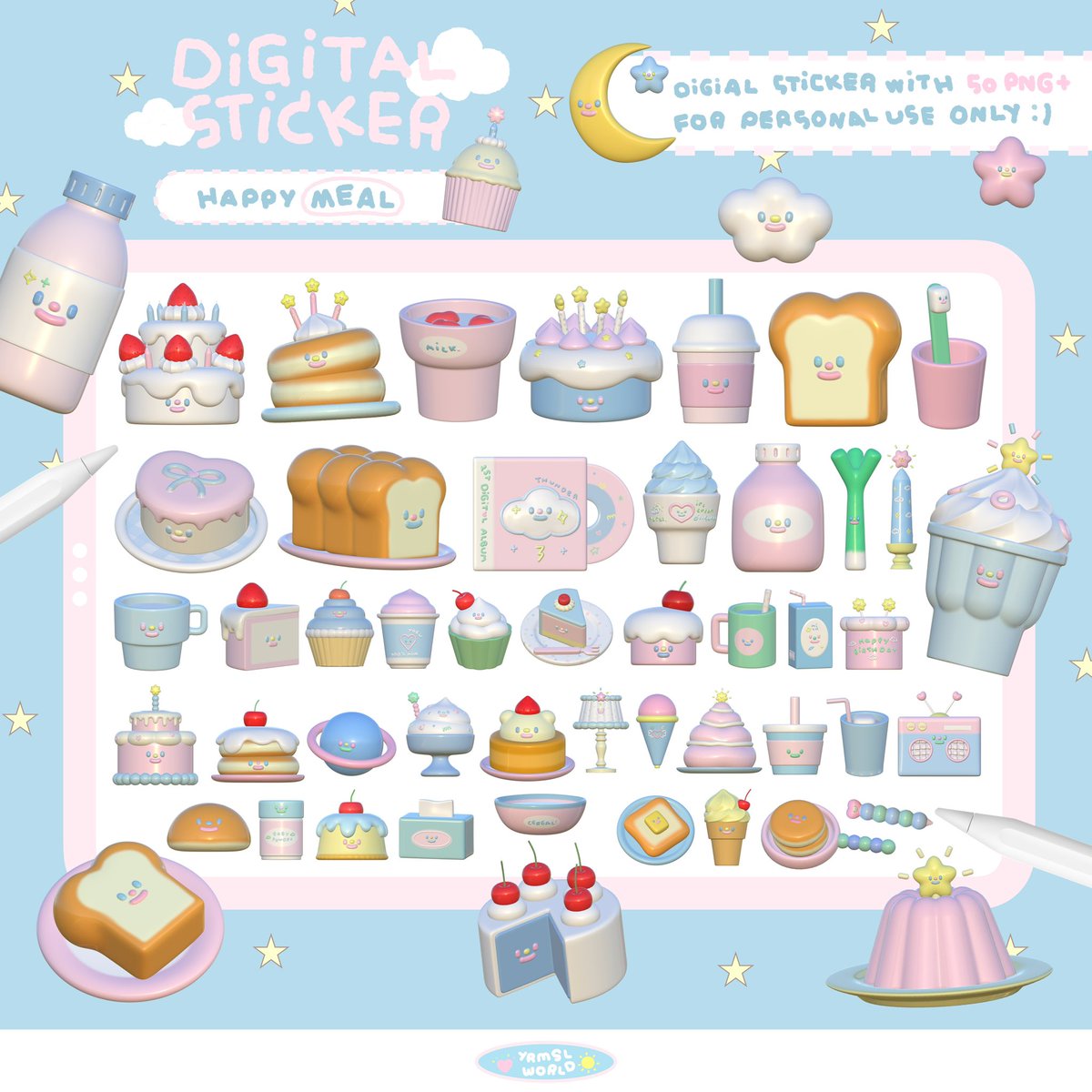 yrmslworld's tweet image. Digital stickers - Happy meal🍧🎂🍦
 on fahfahsworld.com 🪄🛒

#stickers #digitalart #digitalsticker #goodnote
