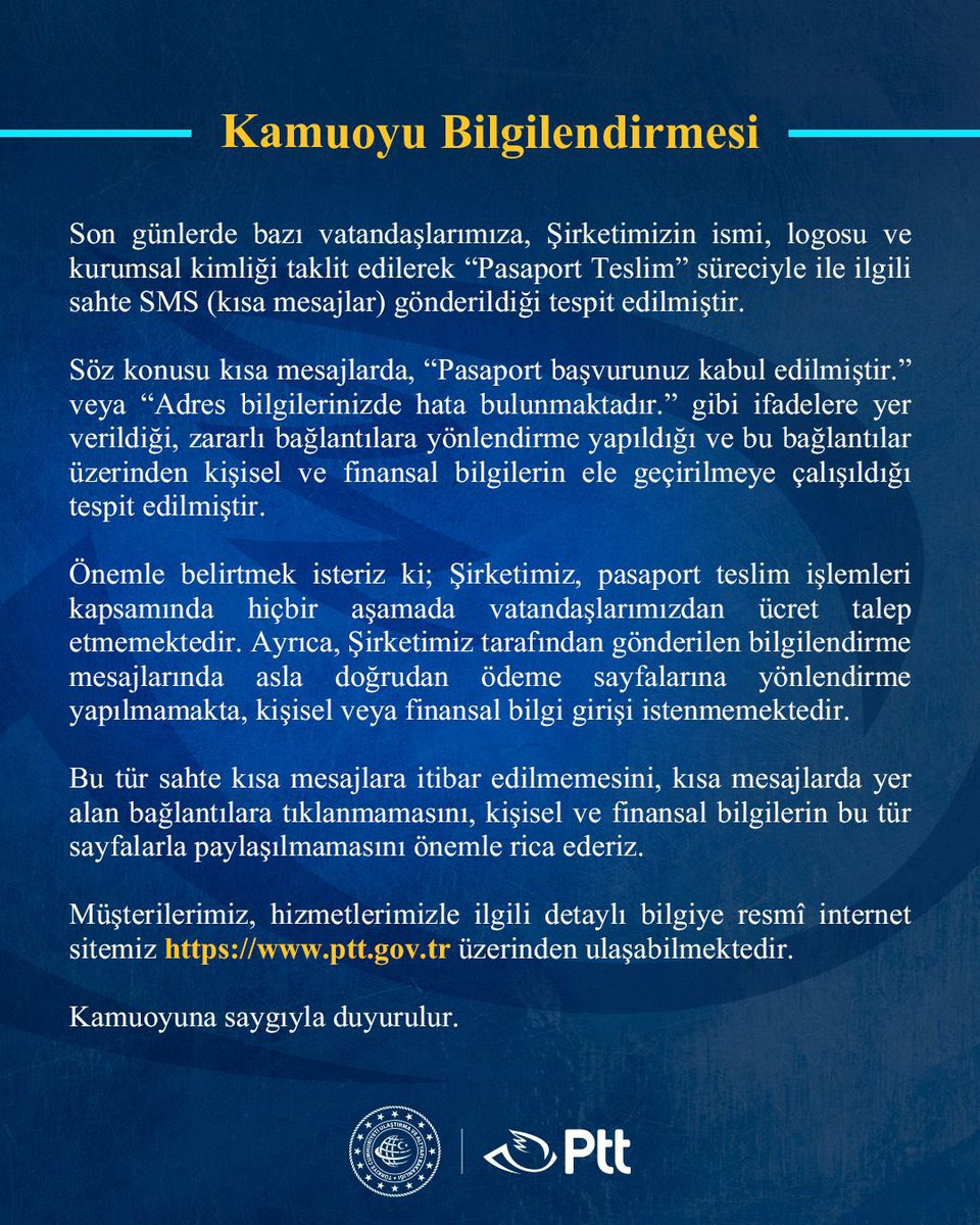 Kamuoyu Bilgilendirmesi