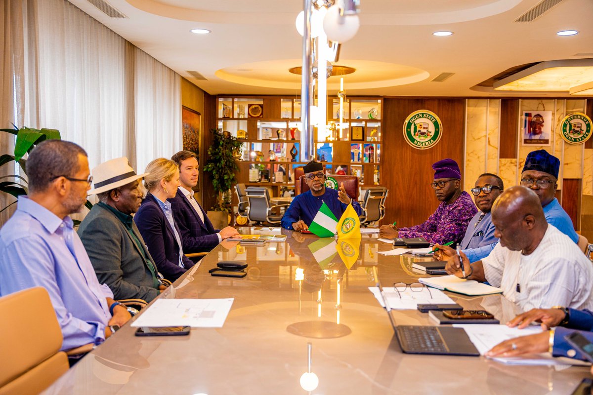 DapoAbiodunCON's tweet photo. We had the honour of receiving the senior executives from Dassault Aviation, a global leader in aerospace innovation, here in Ogun State.

Their visit marks a significant step forward as they explore the possibility of establishing a Maintenance, Repair and Overhaul (MRO) facility at the Gateway Agro-Cargo International Airport—our world-class aviation hub designed to serve not only Nigeria but the entire West African region and beyond.

This potential investment is more than a milestone; it is a resounding endorsement of the increasing appeal of the Gateway Airport and Aerotropolis, and a clear reflection of Ogun State’s growing reputation as a prime destination for global capital.

With a business-friendly government, modern infrastructure, and strategic proximity to key markets, we continue to provide a truly enabling environment for forward-thinking investors who are ready to partner with us in driving sustainable development and economic growth.

We remain committed to fostering partnerships that will position Ogun State as a leading force in aviation and industrial innovation across Africa.

#InvestInOgun #ISEYA #DapoAbiodun #GatewayAgroCargoAirport #OgunMeansBusiness #BuildingOurFutureTogether