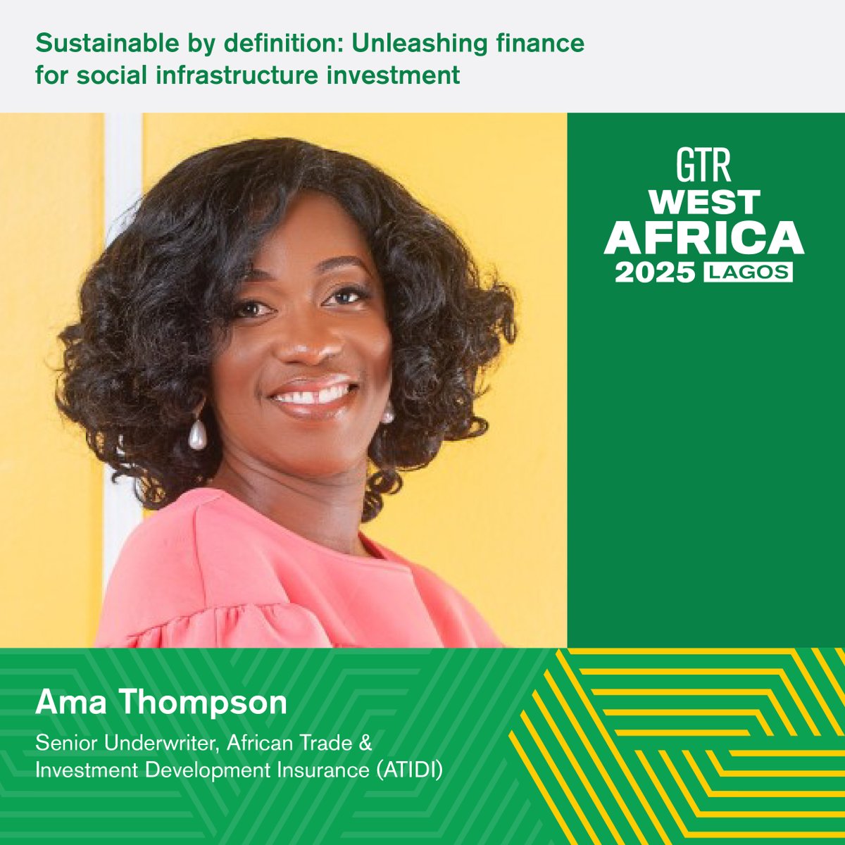 ATIDI - African Trade & Investment Dev. Insurance (@ati_aca) on Twitter photo #ATIDI will be attending the #GTR event in Nigeria, a key gathering for stakeholders in Financial Institutions, Multilaterals, ECAs and the Trade & Commodity sectors. Ama will be part of the panel discussion on "Sustainable by Definition: Unleashing Finance for Social #ATIDI will be attending the #GTR event in Nigeria, a key gathering for stakeholders in Financial Institutions, Multilaterals, ECAs and the Trade & Commodity sectors. Ama will be part of the panel discussion on "Sustainable by Definition: Unleashing Finance for Social