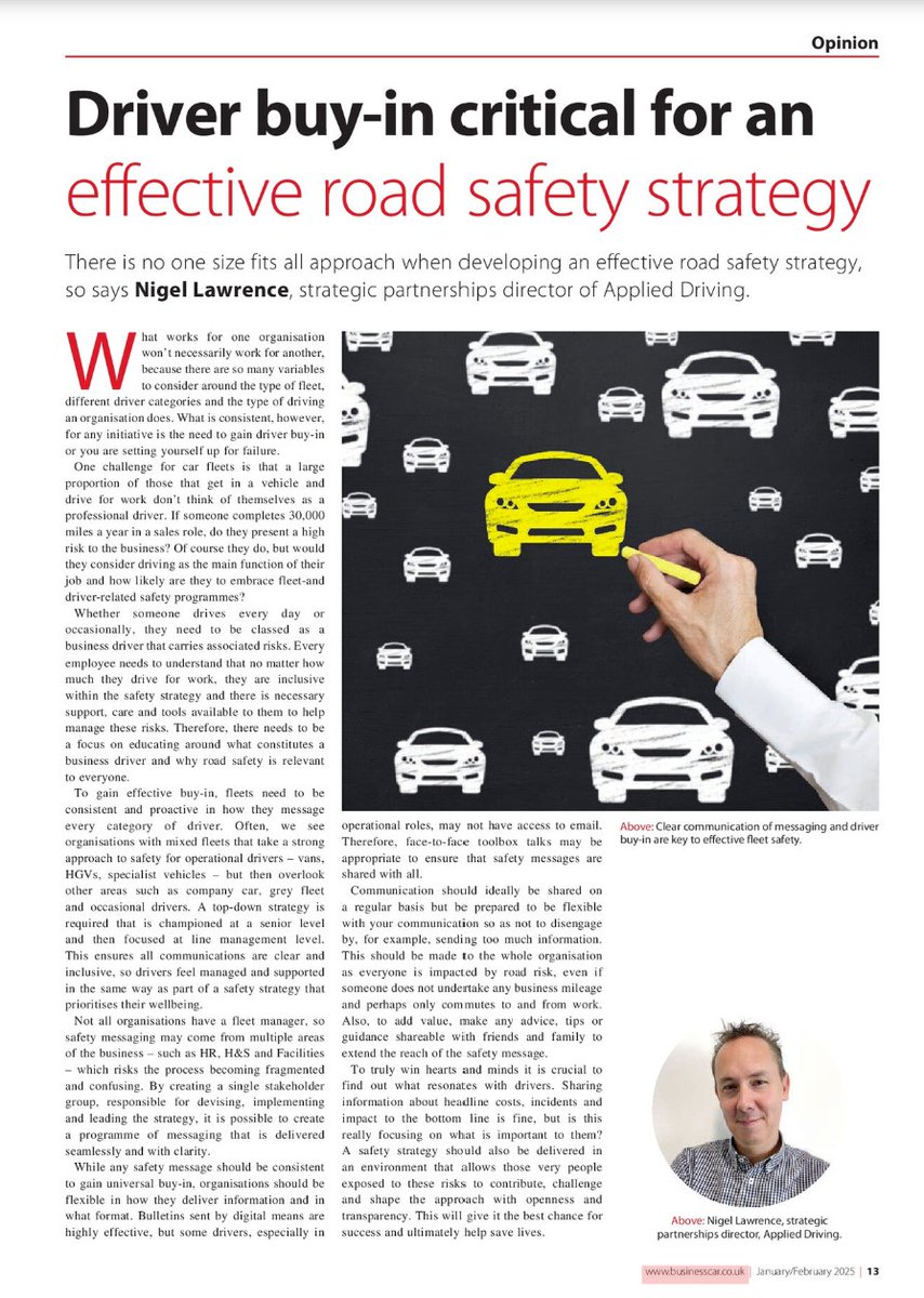 Driver buy-in is critical for any road safety strategy. A one-size-fits-all approach won’t cut it! Learn how engaging drivers leads to safer roads🚗📖 

content.yudu.com/web/442ay/0A44…

#FleetSafety #RoadSafety #DriverSafety