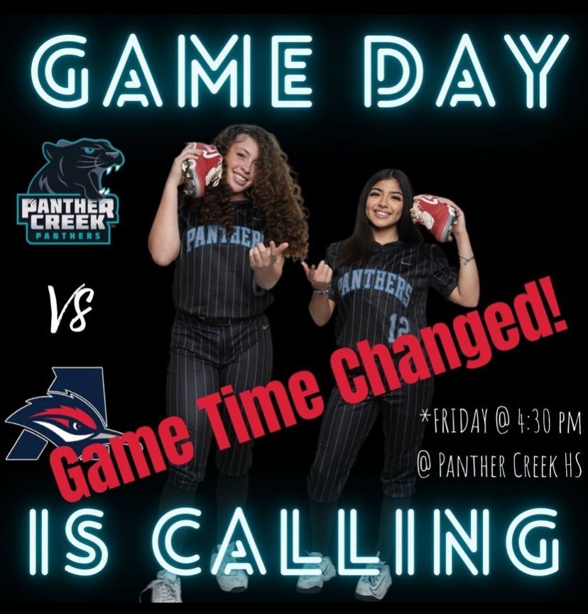 Game time updated to 4:30pm today!