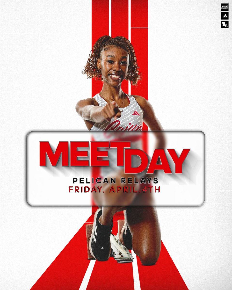 Another weekend up fun coming up

🆚 Pelican Relays
📅 4.4
📌 Baton Rouge, La.
📊 ragncaj.co/PRresults

#GeauxCajuns