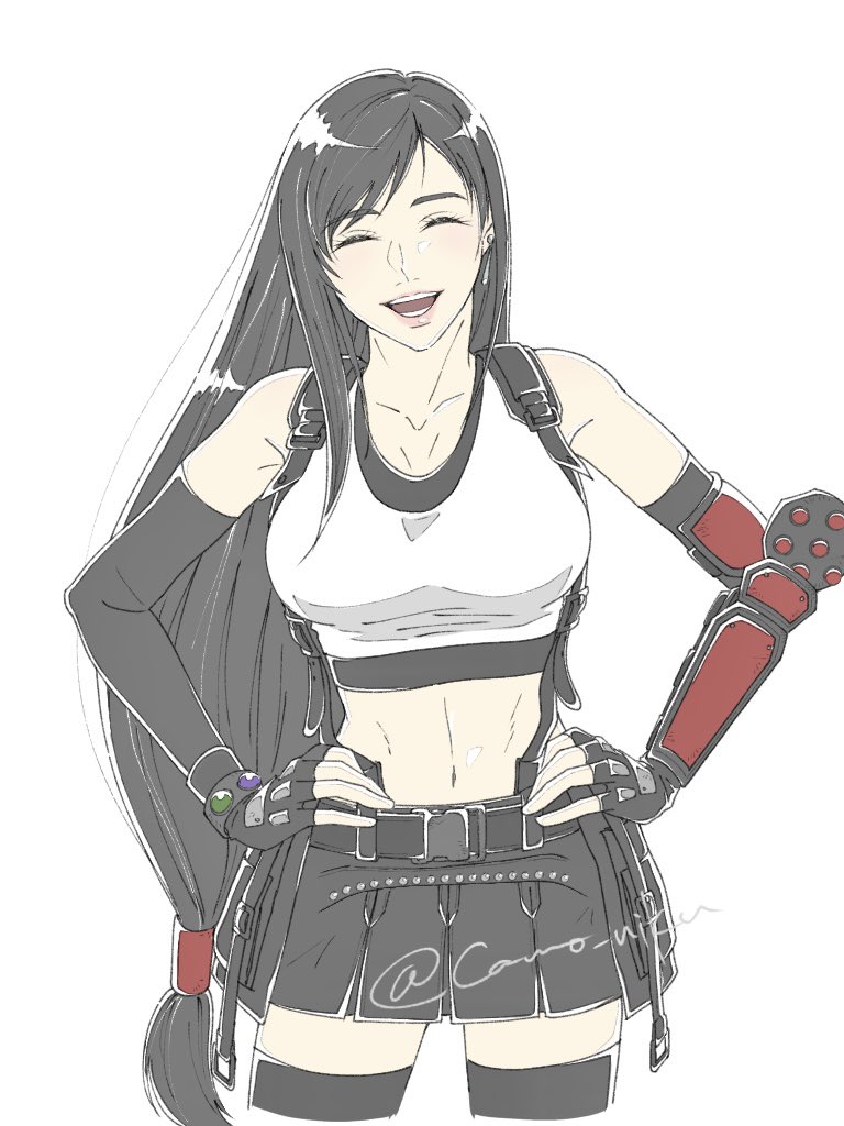 ティファ「「お仕事お疲れ様!」#ティファ #tifa 」|鴨なんばのイラスト