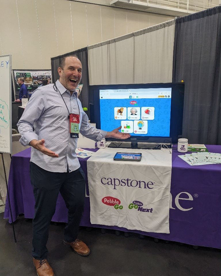 PSLA_News's tweet photo. To learn more about PebbleGo and Capstone Ebooks stop by and visit our Keynote Sponsor! @capstonepub @cjabrams #psla https://t.co/IzxFrv6AG1