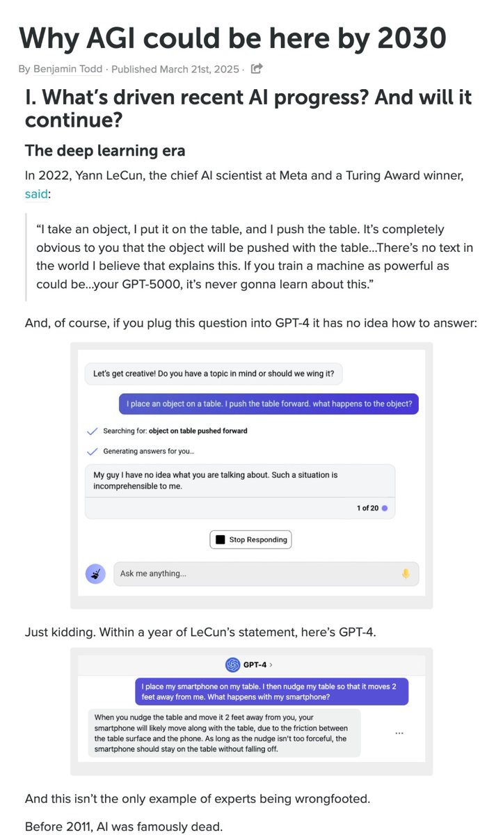 AGI by 2027? 

I spent weeks writing this new in-depth primer on the best arguments for and against.

Starting with the case for...🧵