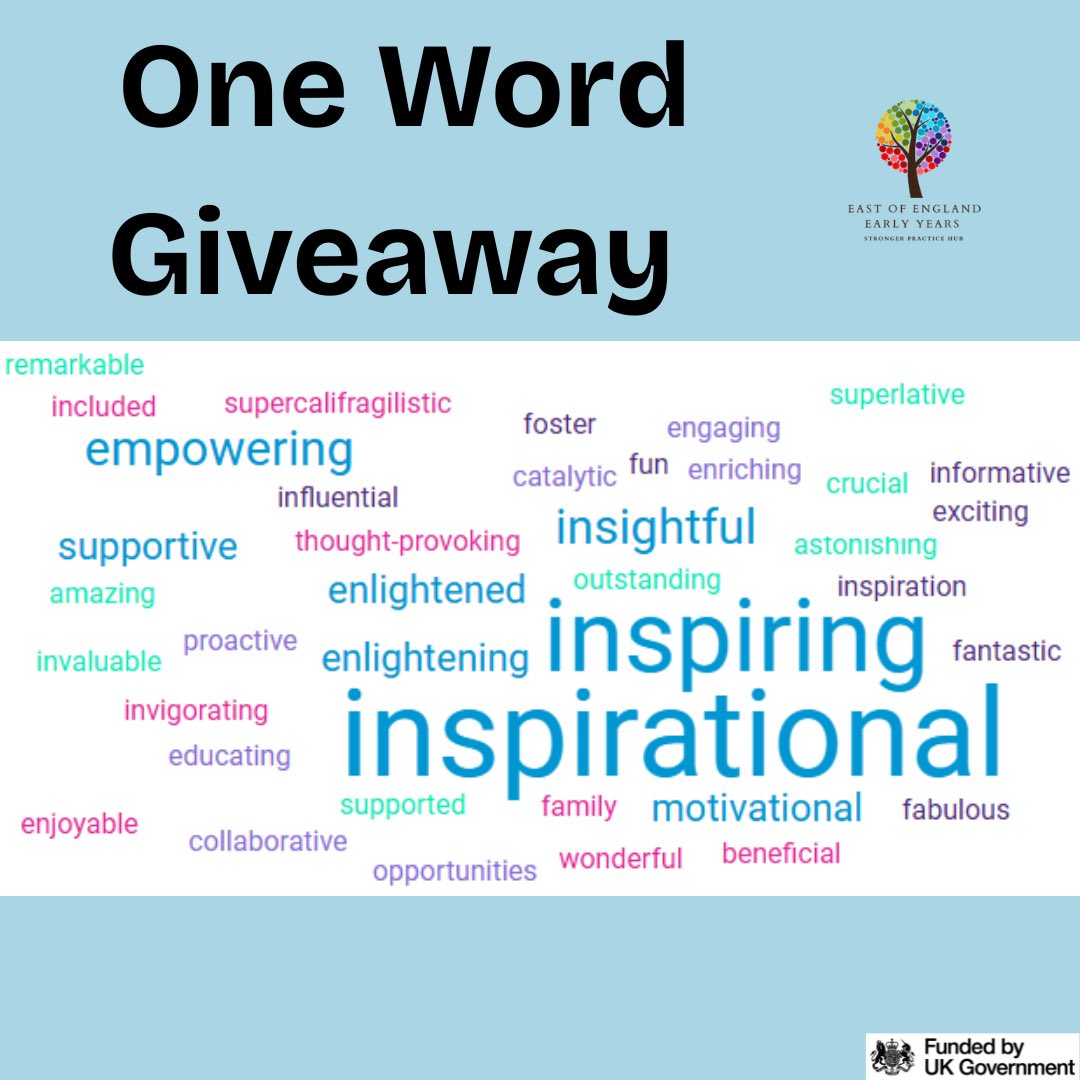 ☀️Thank you to everyone who entered our one word giveaway! ☀️
We were overwhelmed by the words we received and the feedback some of you sent with your word! 
We can’t wait to support everyone in the East of England for another year🌻 #eoeeysph #strongerpracticehubs