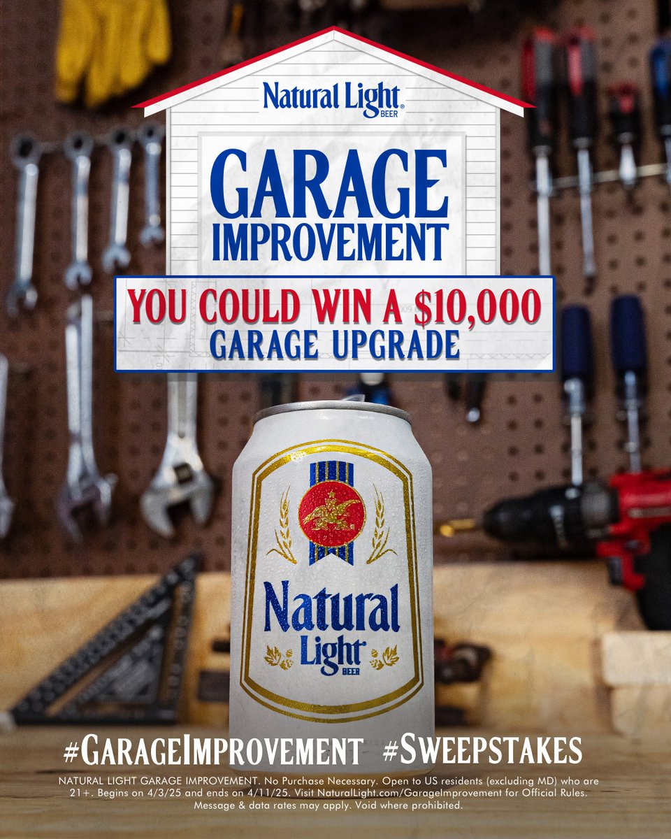 naturallight's tweet image. Transform your garage into a DIYer’s dream! ​

Comment #GarageImprovement #Sweepstakes for a chance to win $10K for an epic garage upgrade worthy of the @TheRichardKarn seal of approval.
