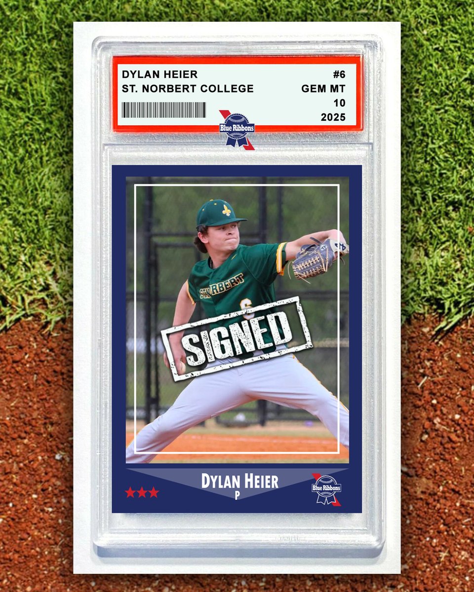 The Blue Ribbons are pleased to announce the signing of RHP Dylan Heier for the upcoming 2025 season.  A graduate of Bay Port High School, Heier is currently a freshman at St. Norbert College, where he has a 1.69 ERA so far this season, while averaging 1.13 strikeouts per inning.