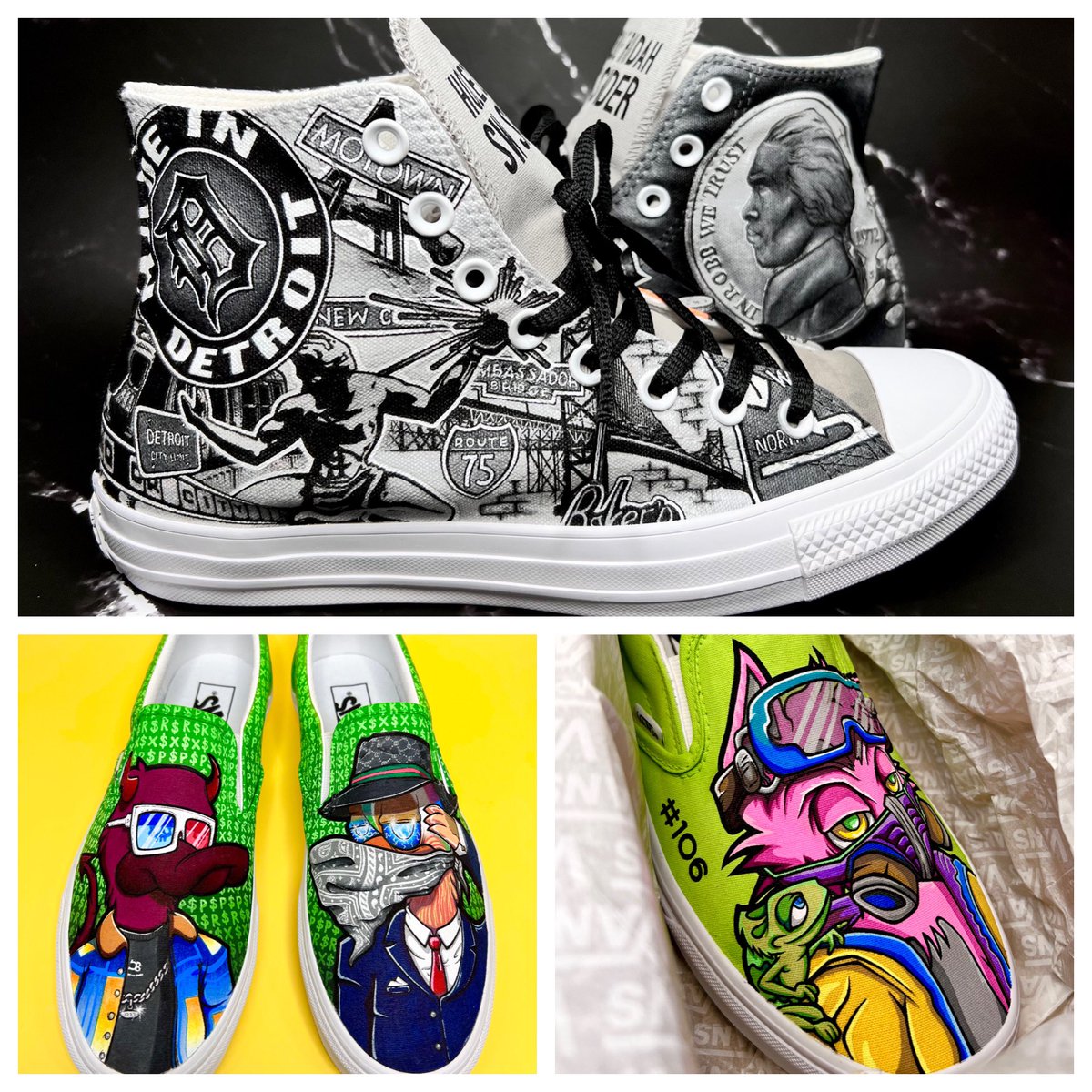 Milk_The_Artist's tweet photo. Custom Kicks Giveaway 🚨👟

Have you been Sole Searching through the Trenches for a custom pair of sneakers featuring your favourite NFT Project?! 👟 This is your chance to win BIG! 🚀

Available Prizes 🏆
-Custom Hand-Dawn Sticker Project Shoes
-Protector NFT
-50K $XFT

How To Enter 🏁
•Follow @Milk_The_Artist
•Repost This Space 
•Tag your favourite project showing off your best meme or NFT! 

The MOST Active Community Wins 🚨

The Winning Community will be announced next Friday in Coffee & Crypto w/ @Stone_XRPL ☕🚀