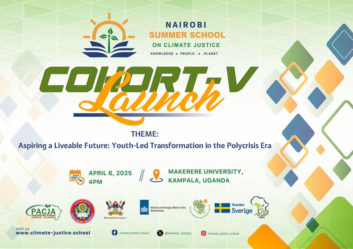 📣 Join the official LAUNCH event on April 6!
🕓 4PM–5PM EAT  
🔗 Zoom: bit.ly/4lhxnw0
#NSSCJ2025 #YouthForClimate #AfricaClimateSummit
