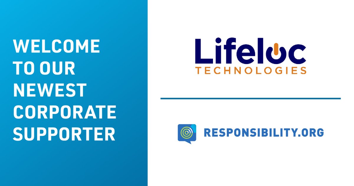 Responsibility.org (@gofaar) on Twitter photo We are proud to welcome <a href="/LifelocTech/">Lifeloc Technologies</a> as our newest corporate partner!
We are thrilled to work with them as they continue their commitment to ending impaired driving. We are proud to welcome <a href="/LifelocTech/">Lifeloc Technologies</a> as our newest corporate partner!
We are thrilled to work with them as they continue their commitment to ending impaired driving.