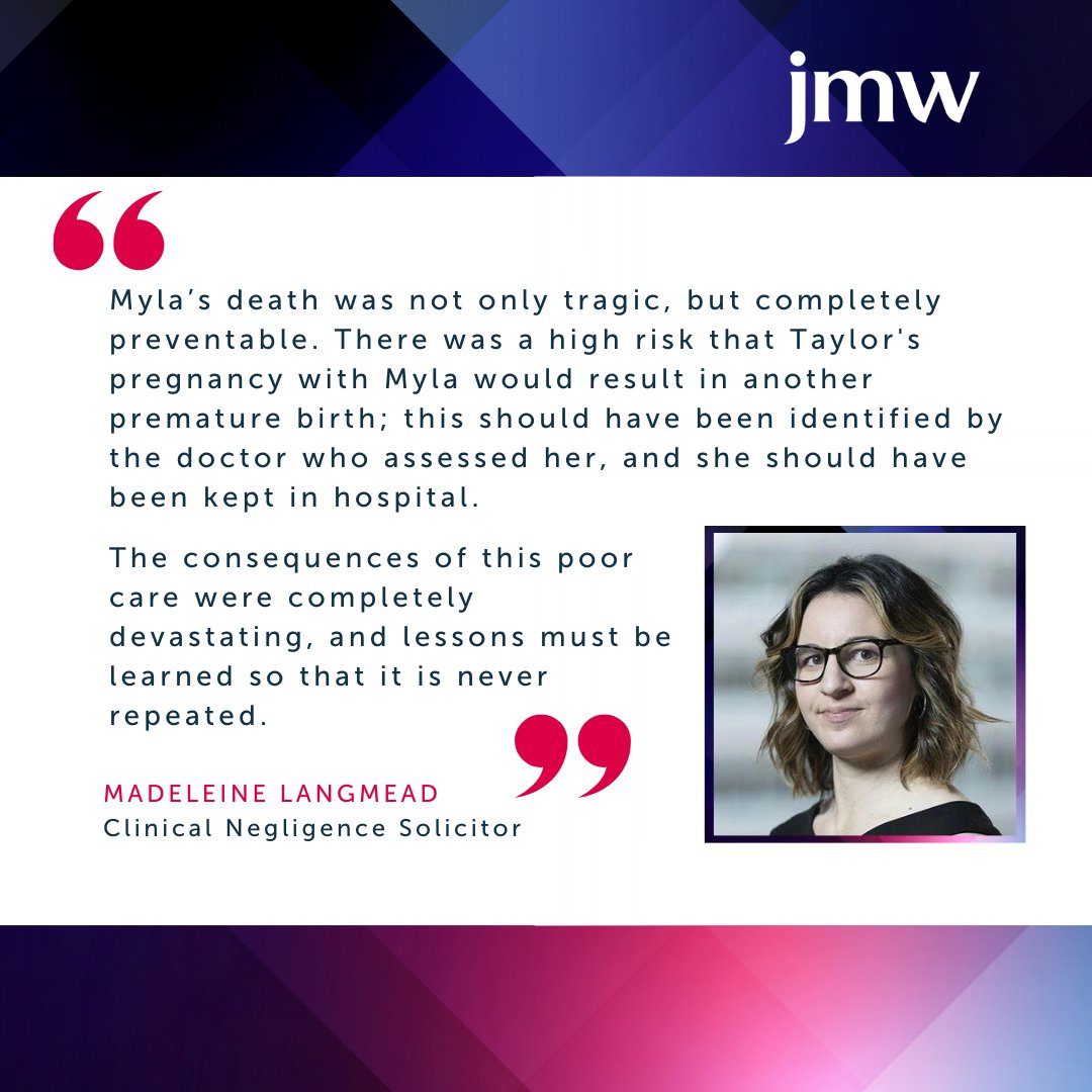 JMW Clin Neg (@clinnegspeak) on Twitter photo Royal Bolton Hospital has admitted to failings after refusing to admit Taylor Hough-Barnes, 26, when she went into labour, resulting in the death of her baby. Had she been kept in, the baby would not have died.
<a href="/MaddyJMW/">Madeleine Langmead</a> is handling the case. Read more:
jmw.co.uk/articles/clini⦠Royal Bolton Hospital has admitted to failings after refusing to admit Taylor Hough-Barnes, 26, when she went into labour, resulting in the death of her baby. Had she been kept in, the baby would not have died.
<a href="/MaddyJMW/">Madeleine Langmead</a> is handling the case. Read more:
jmw.co.uk/articles/cliniā¦