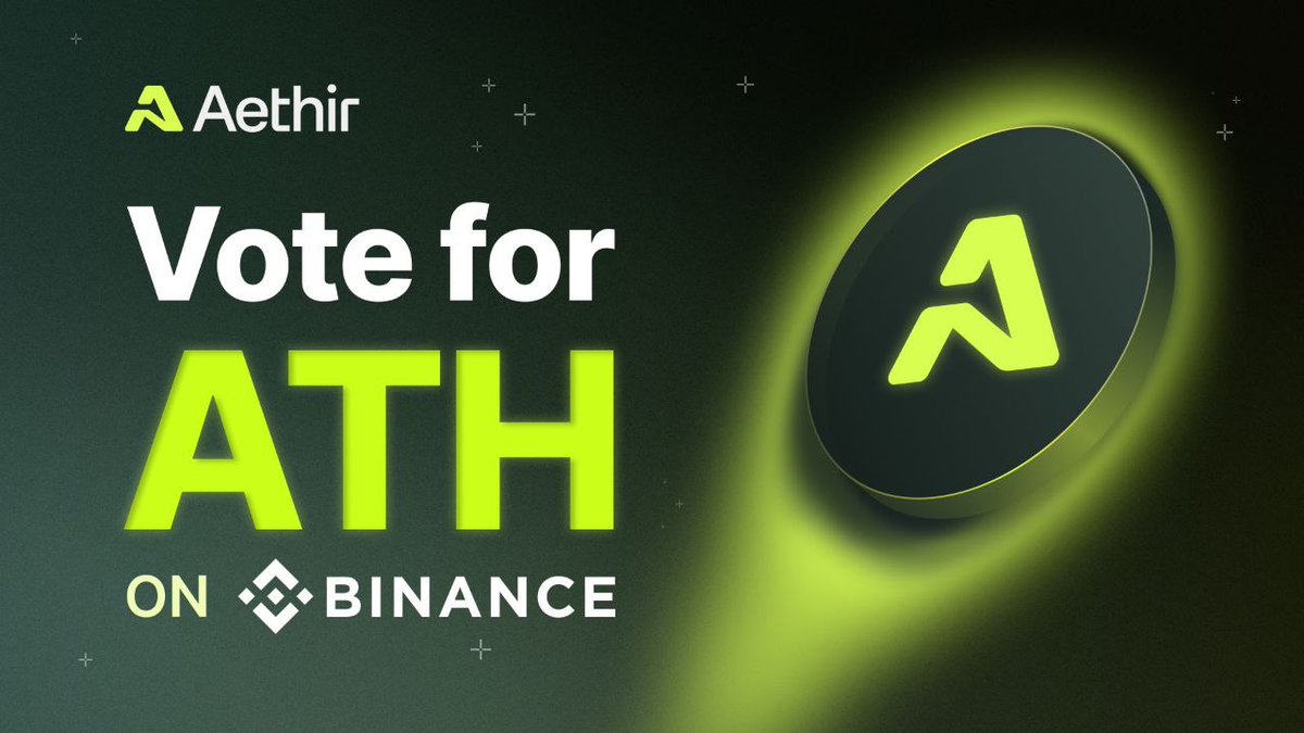 Binance has opened the second batch of Vote to List projects. @AethirCloud  is on the Voting List, Aethirians this is the moment. Cast your VOTE to get  ATH listed on @binance 🔗