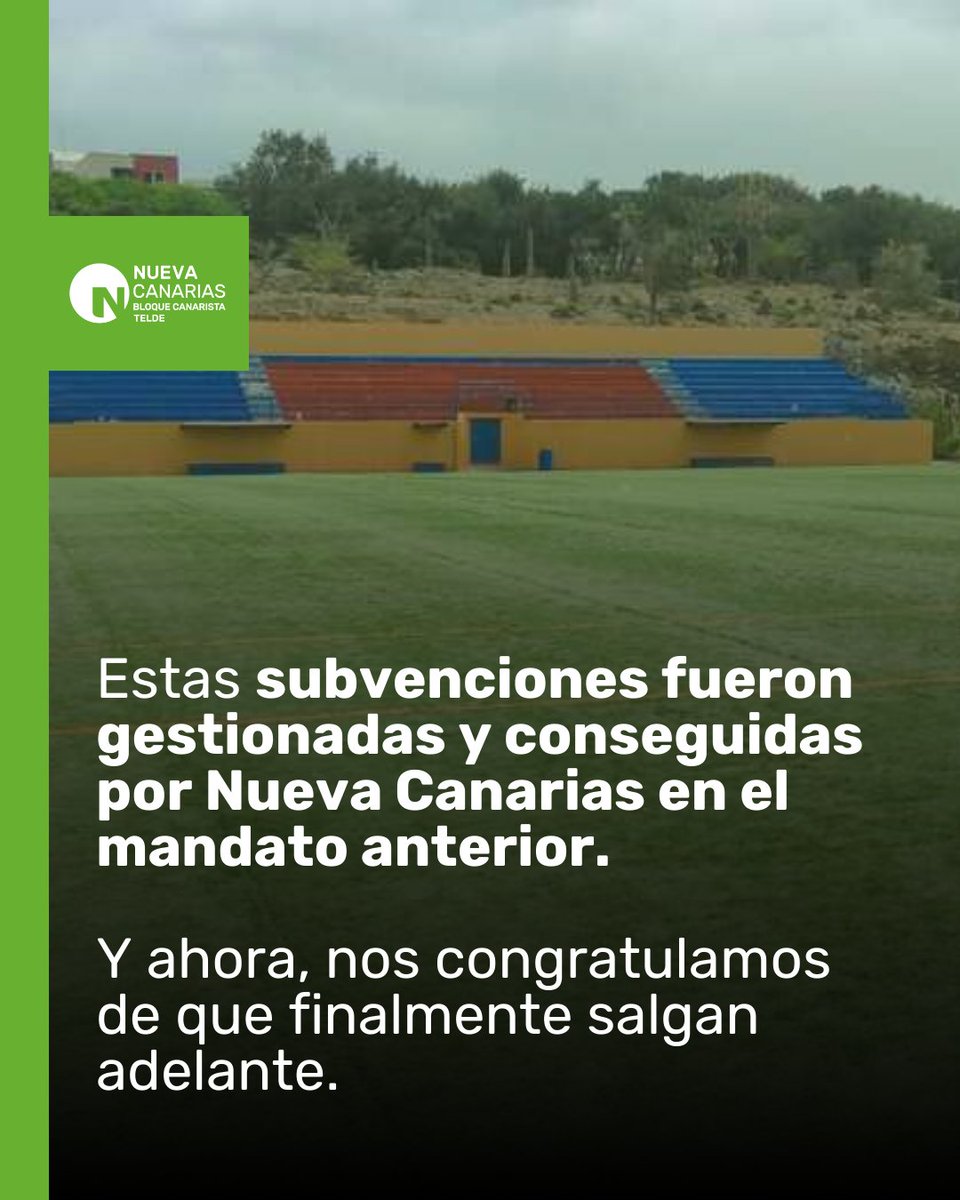 ⚽ ¡Por fin arrancan las obras en los campos de fútbol de El Calero y Pedro Miranda!

Nos alegra ver que las subvenciones que gestionamos en el mandato anterior empiezan a materializarse en mejoras reales para el deporte de nuestra ciudad.

#NuevaCanariasTelde #Telde #Deporte