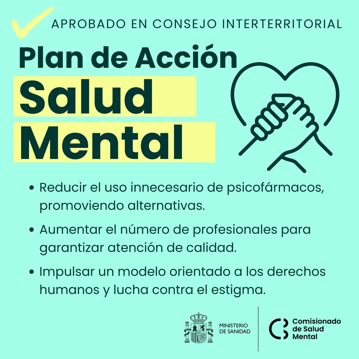 🔴 Aprobado por unanimidad el Plan de Acción de Salud Mental 2025-2027 en el Consejo Interterritorial.
