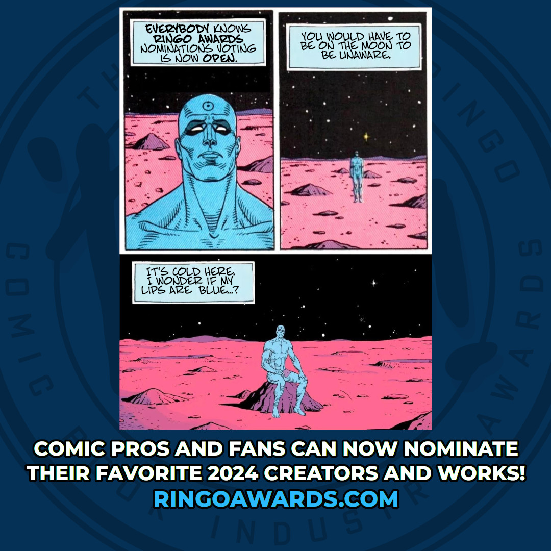 ringoawards's tweet image. @ringoawards 2025 Nominations Now Open
Comics Pros and Fans Get to Nominate Favorites
Full PR: conta.cc/3XGvdw0
#ringoawards #baltimorecomiccon