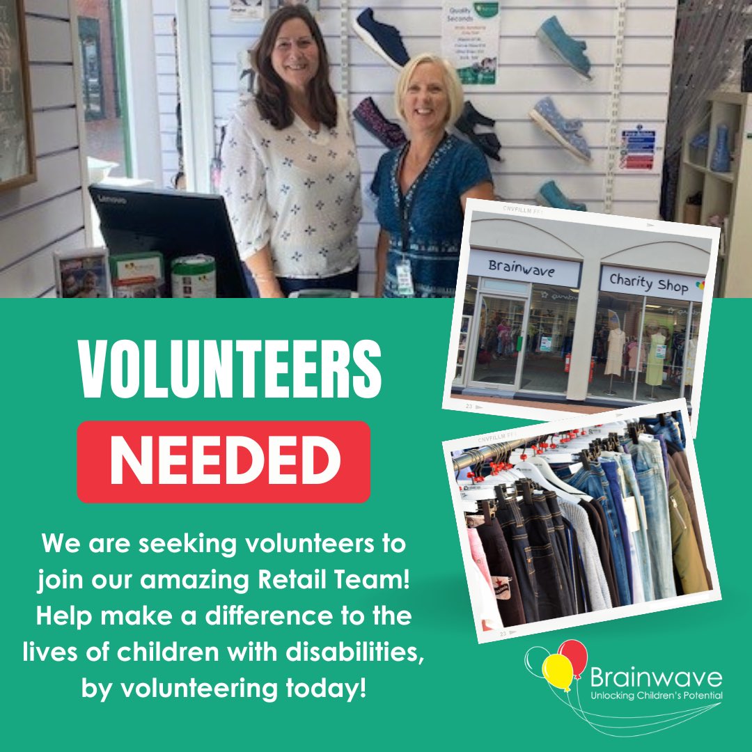 Brainwave (@brainwavecentre) on Twitter photo ⭐️Volunteer Opportunity!⭐️
We are seeking passionate volunteers for our Brainwave charity shops located in Ashburton, Crediton, Paignton, and Yeovil! 🎈
For more information, please contact retail@brainwave.org.uk
Application form can be found here brainwave.org.uk/volunteer-in-o… ⭐️Volunteer Opportunity!⭐️
We are seeking passionate volunteers for our Brainwave charity shops located in Ashburton, Crediton, Paignton, and Yeovil! 🎈
For more information, please contact retail@brainwave.org.uk
Application form can be found here brainwave.org.uk/volunteer-in-o…