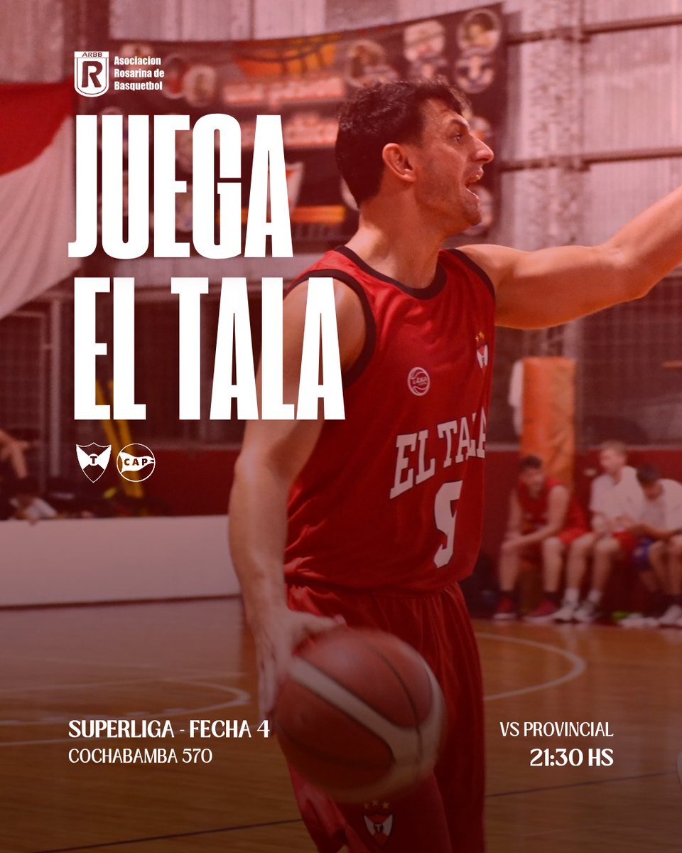 ¡HOY JUEGA EL ROJO! 🏀😁

🗣 El elenco mayor a cargo de Gustavo Lalima recibe a Provincial por la fecha 4 de la #Superliga 

#VamosTala🔴