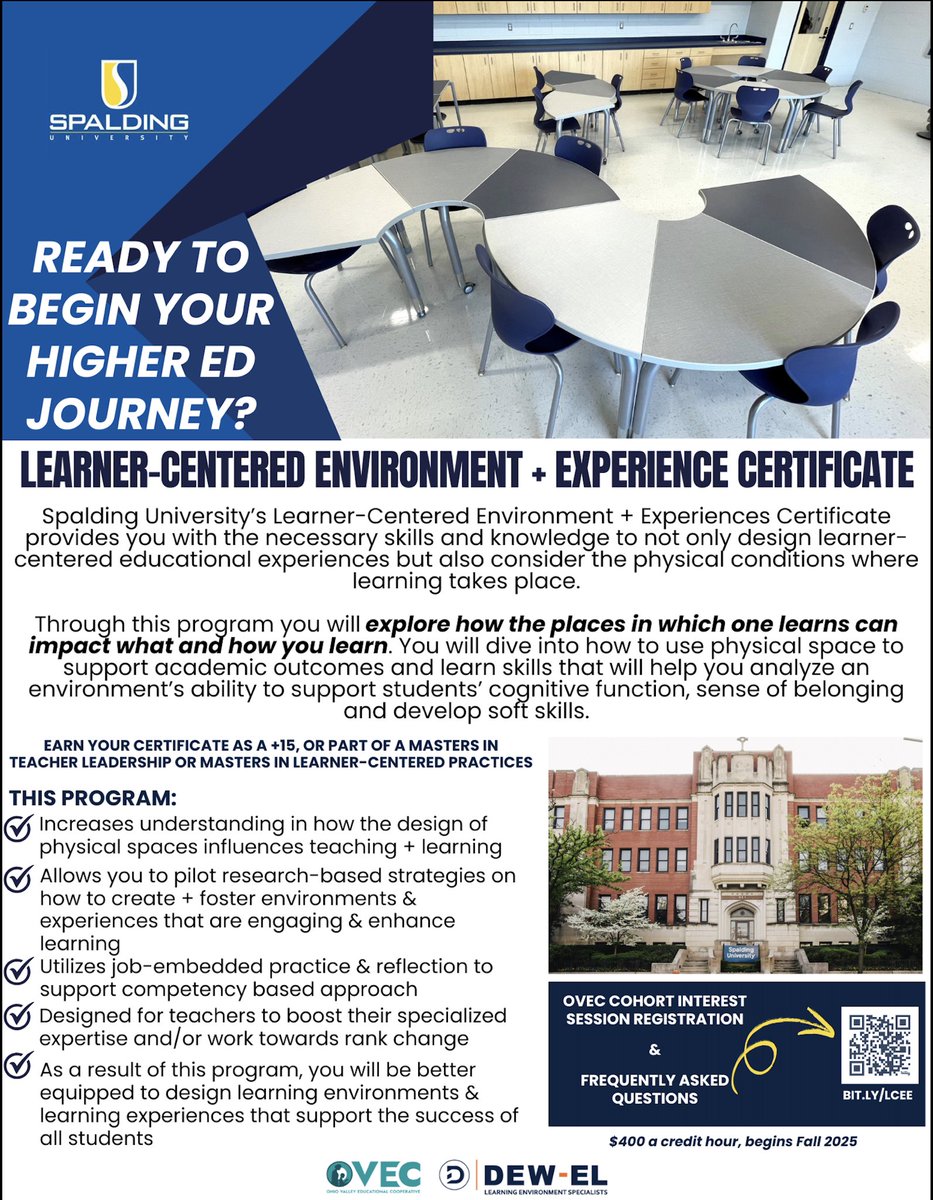 Kathymhouse's tweet image. Have you ever thought about how the design of your classroom space impacts learning?  Are you looking to continually grow as a professional and hone your craft?
This may be just the opportunity you are looking for!