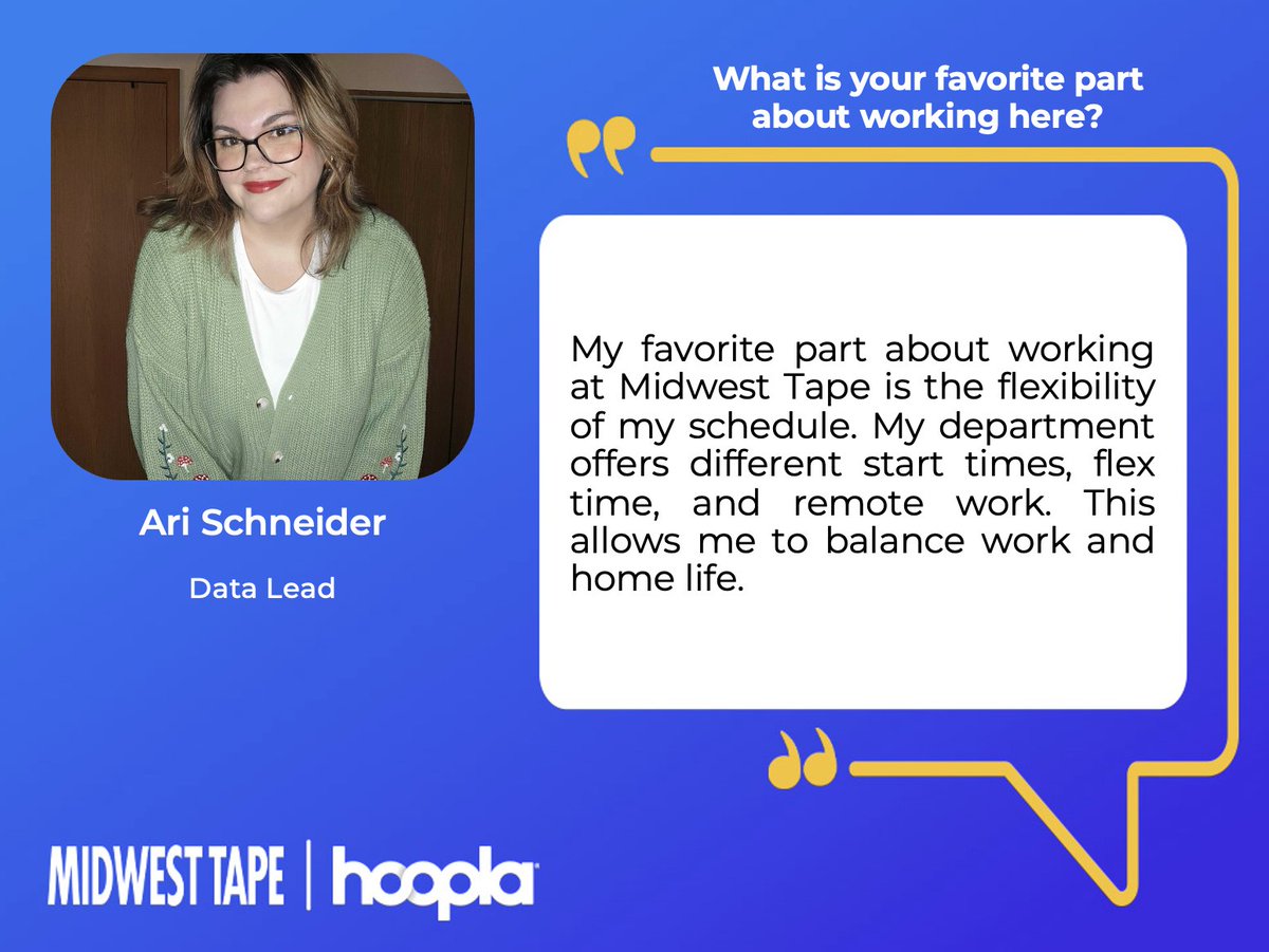 ⭐ Employee Spotlight ⭐ Meet Ari Schneider, Data Lead at Midwest Tape | Hoopla Digital! 💼 #featurefriday #employeespotlight #iworkformidwesttape #iworkforhoopladigital