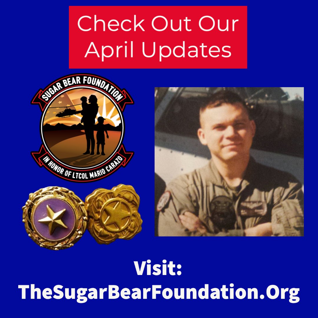 SugarBearFdn's tweet image. Here are our latest updates for Gold Star/Surviving Spouses and those who support them. Please share! Thank you! #Goldstarspouses #Survivingspouses
mailchi.mp/897246070451/u…