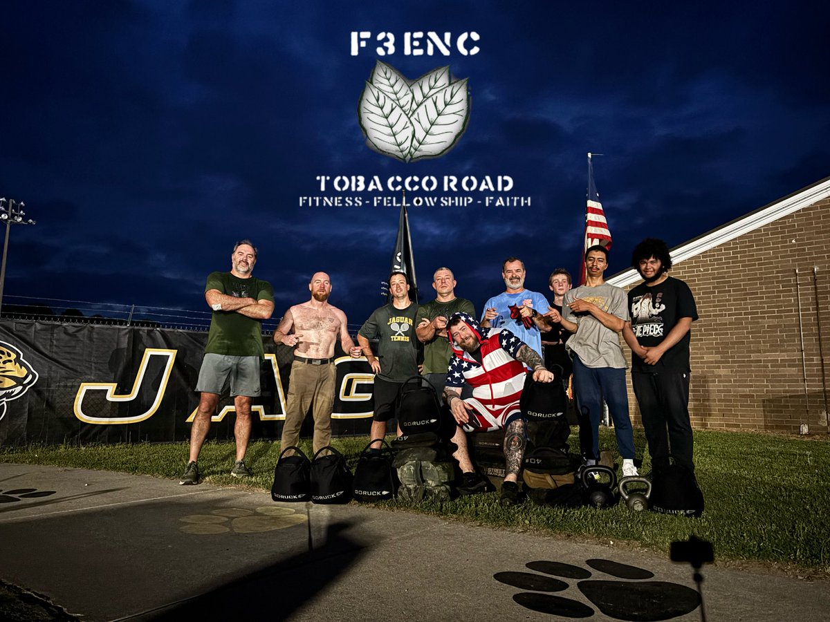 F3ENC's tweet image. 52 #f3enc men today!  #f3nation #f3counts
12 @ #firstaid
6 @ #watchtower
7 @ #broga
9 @ #tobaccoroad
9 @ #theflagship
9 @ #ovaloffice