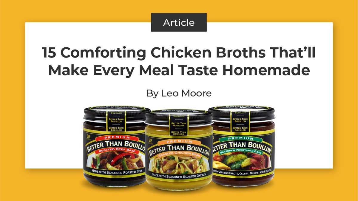 When you're so good that you make a list of great chicken broths ... despite not being a broth. 😎 Thanks for the shoutout, <a href="/MSN/">MSN</a>!

msn.com/en-us/foodandd…