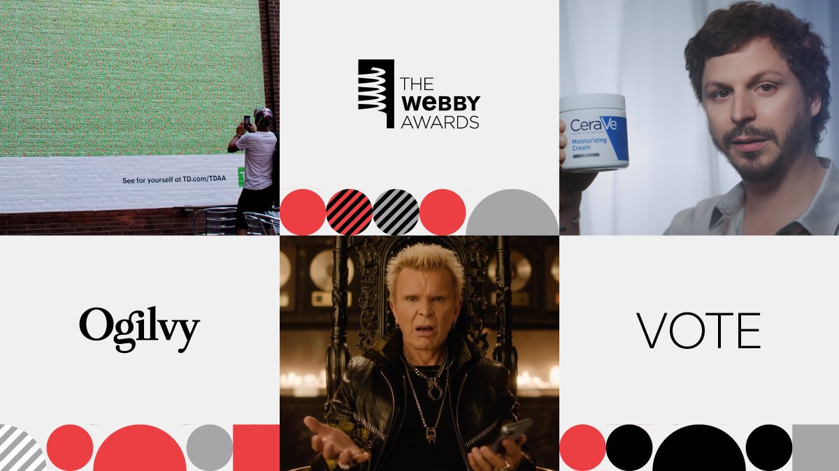 An unseeable billboard, pissed off rockstars, and ....Michael CeraVe?!
Voting for the best of the internet is underway! Check out all our great campaigns up for accolades at this year's <a href="/TheWebbyAwards/">The Webby Awards</a>
👉 okt.to/3zSgyR