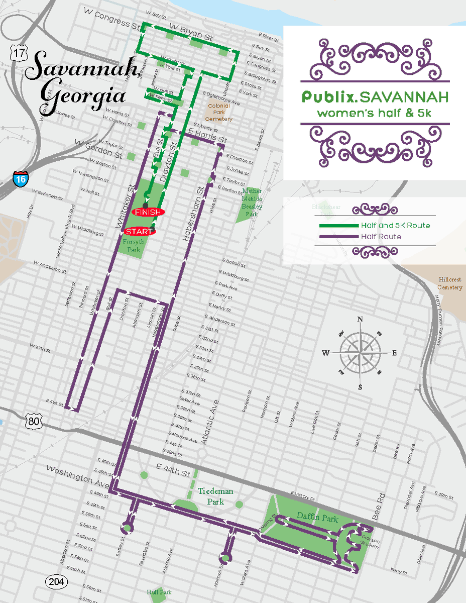 🚨 Traffic Alert – Sat, April 5
Tomorrow, roads near Victory Dr &amp; Forsyth Park will be closed from 6:45–11:15 AM for the Savannah Women’s Half &amp; 5K.

Roads will reopen on a rolling basis as the route clears.
📱 Use Waze for live detours
🔗 Route info: bit.ly/4jblA0q