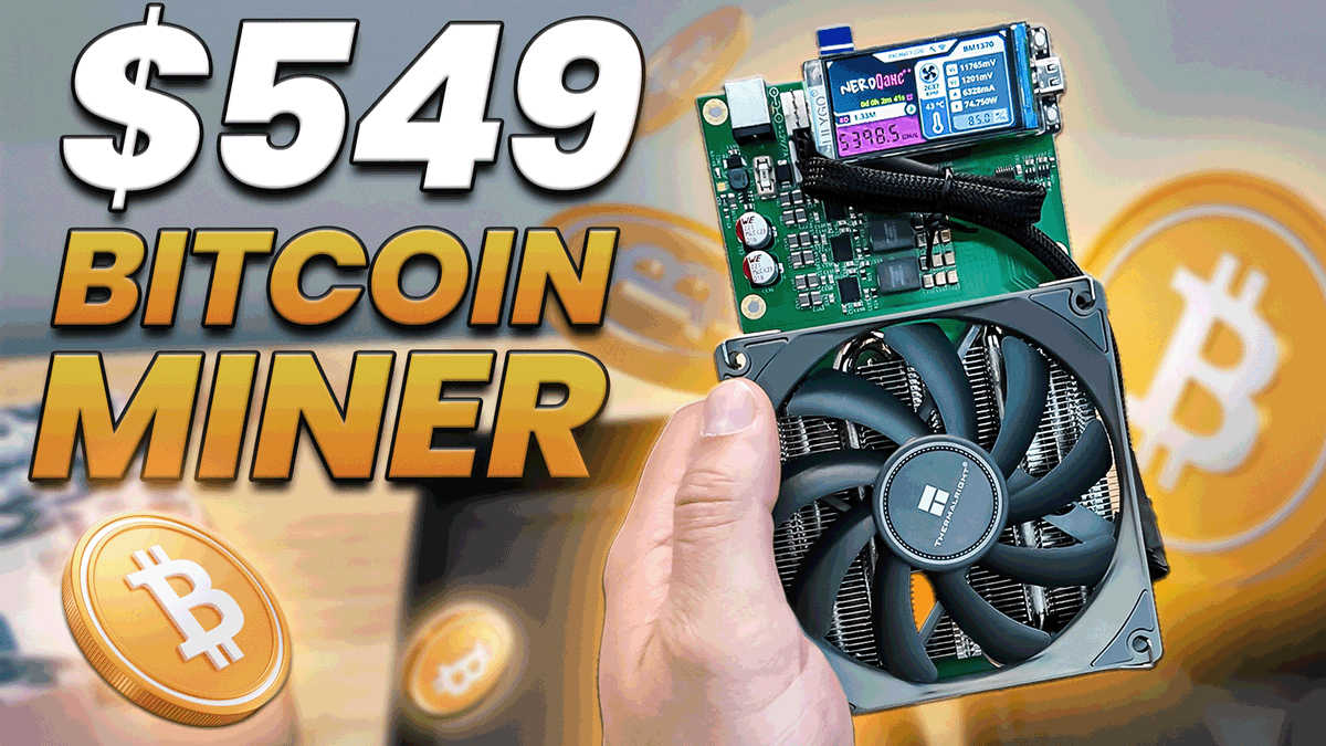 $549 Bitcoin Miner - NerdQaxe++ Review youtube.com/watch?v=zInUMp…