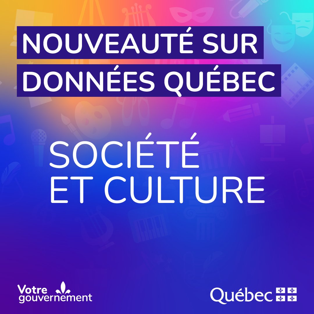 𝐃𝐞́𝐜𝐨𝐮𝐯𝐫𝐞𝐳 𝐝𝐞 𝐧𝐨𝐮𝐯𝐞𝐚𝐮𝐱 𝐣𝐞𝐮𝐱 𝐝𝐞 𝐝𝐨𝐧𝐧𝐞́𝐞𝐬! 🌟 
Explorez des jeux de #données sur les œuvres #québécoises ⚜️ , comme des #films ou des #livres, en consultant la section ici 
🎥📖ow.ly/FLTP50VtonH