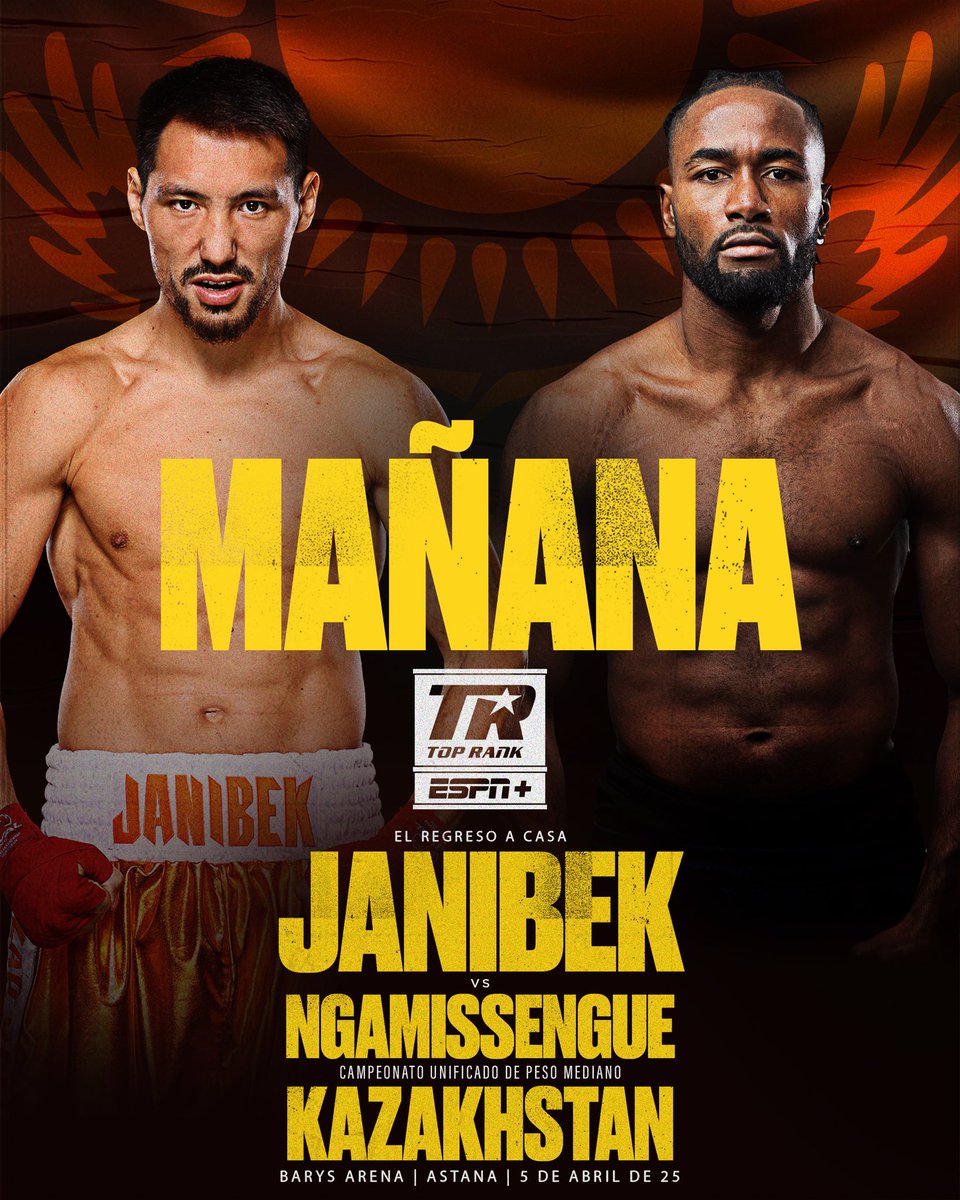 Janibek defenderá en casa. 🇰🇿

#JanibekNgamissengue | SÁB 11AM ET | <a href="/ESPNPlus/">ESPN+</a>