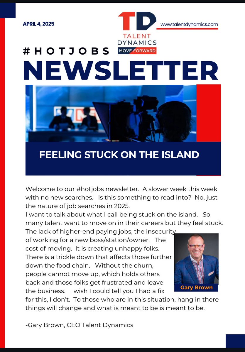 NewsVP's tweet photo. Another edition of #hotjobs is out read it here: https://t.co/zmQRqpNXG1 #tvnews #jobs #careers #MoveForward https://t.co/KcJyfTxX9s