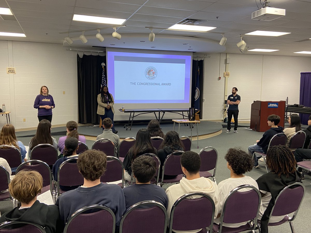 Super proud teacher moment: my former student, <a href="/FCPSLBSS/">Lake Braddock SS</a> and <a href="/AVID4College/">AVID</a> (AND <a href="/JMU/">JMU</a>) grad, Jeneba, came to speak to students about The Congressional Award yesterday 😄 <a href="/theaward/">The Congressional Award</a> <a href="/toohourdelay/">Laura Stone</a> #AVID #AVID4College #AVID4opportunity #ThisIsAVID