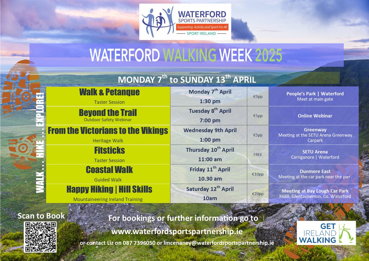Get Ireland Walking (@getirewalking) on Twitter photo We're delighted to support <a href="/WaterfordLSP/">Waterford Sports Partnership</a> 's Waterford Walking Week taking place Monday 7th April to Sunday 13th April. There's a range of walking to try out from petanque to Fitsticks! You can find out more waterfordsportspartnership.ie/waterford-walk… We're delighted to support <a href="/WaterfordLSP/">Waterford Sports Partnership</a> 's Waterford Walking Week taking place Monday 7th April to Sunday 13th April. There's a range of walking to try out from petanque to Fitsticks! You can find out more waterfordsportspartnership.ie/waterford-walk…