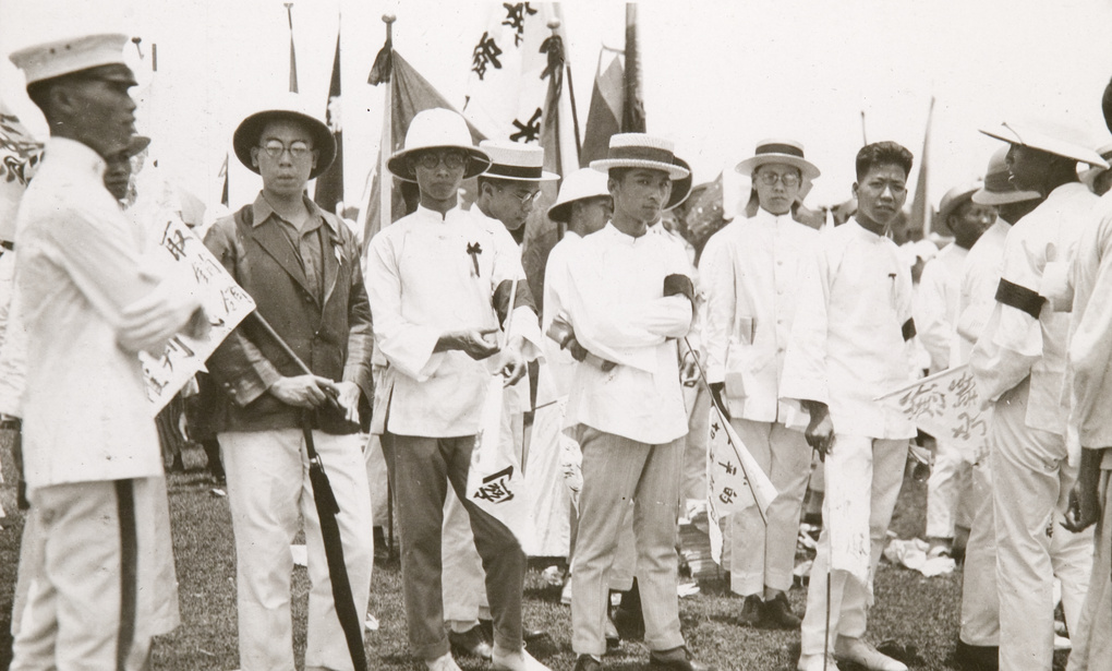 Canton Christian College students at rally, Canton, June 1925  
For description see the next post.   
Shaji Massacre, 1925 Collection 
Sh-s10 
hpcbristol.net/visual/Sh-s10 
#nationalism #antiimperialism #imperialism #protest #Chinesehistory #China #studentsprotest #historyinpictures