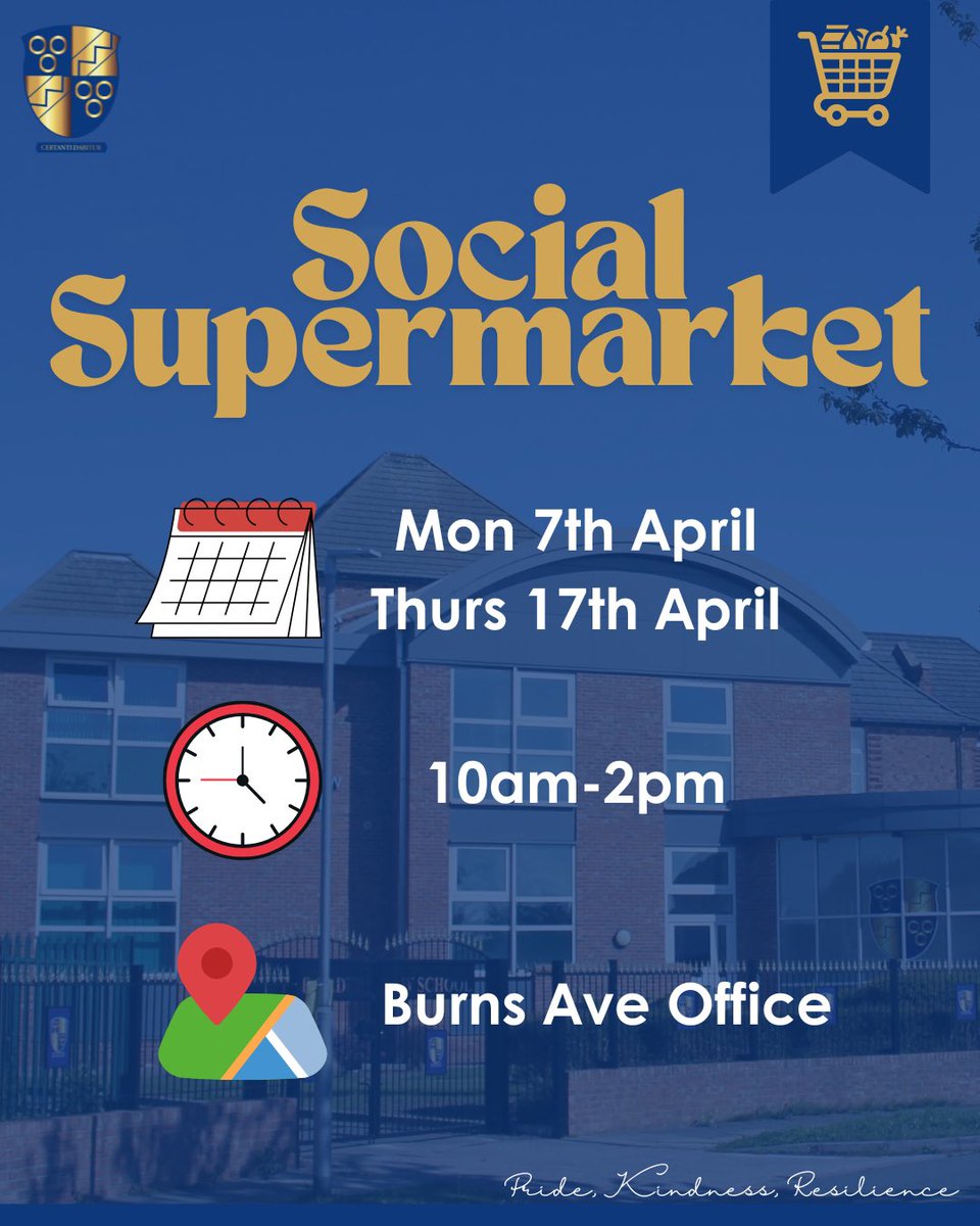 🛒 Social Supermarket 🛒

Please note this is exclusively for Oldershaw parents, and we kindly ask that you bring your own shopping bag. 

#OldershawSchool